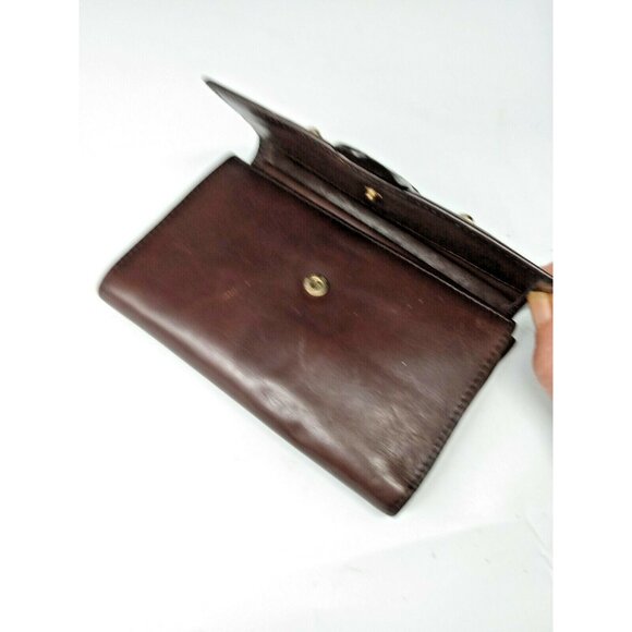 Vintage Danier Canada Dark Brown Soft Leather Ladies Wallet - 6" x 4.25" - Picture 7 of 9